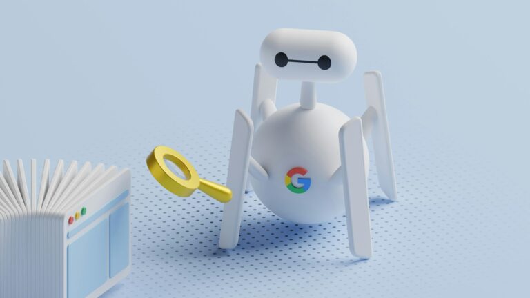 Die SEO Trends 2025 
-Auf dem Bild ist ein kleiner Roboter der ein das Google Logo trägt.