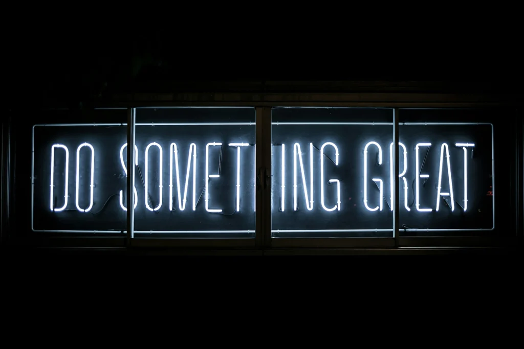 "Do something great" steht auf dem Bild